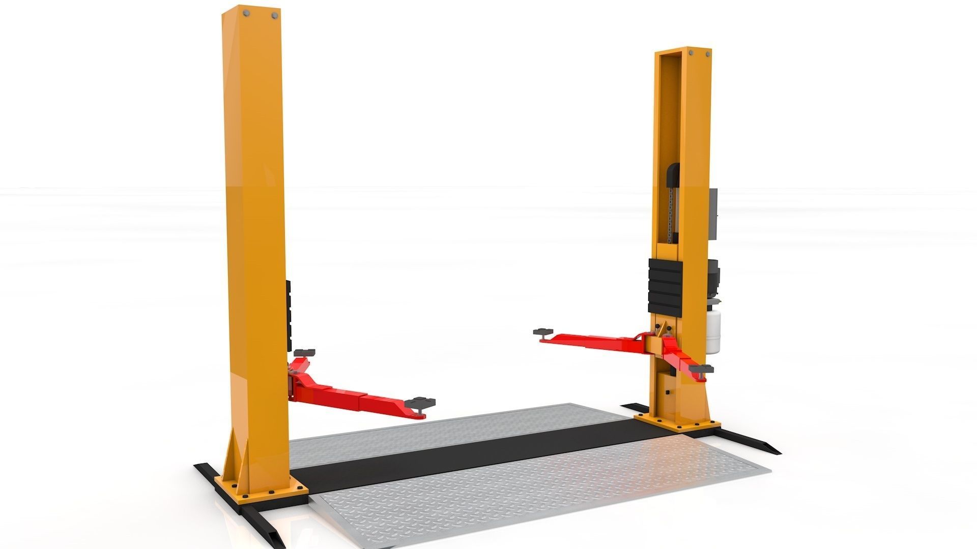 Car Lift Animated 3D model_8