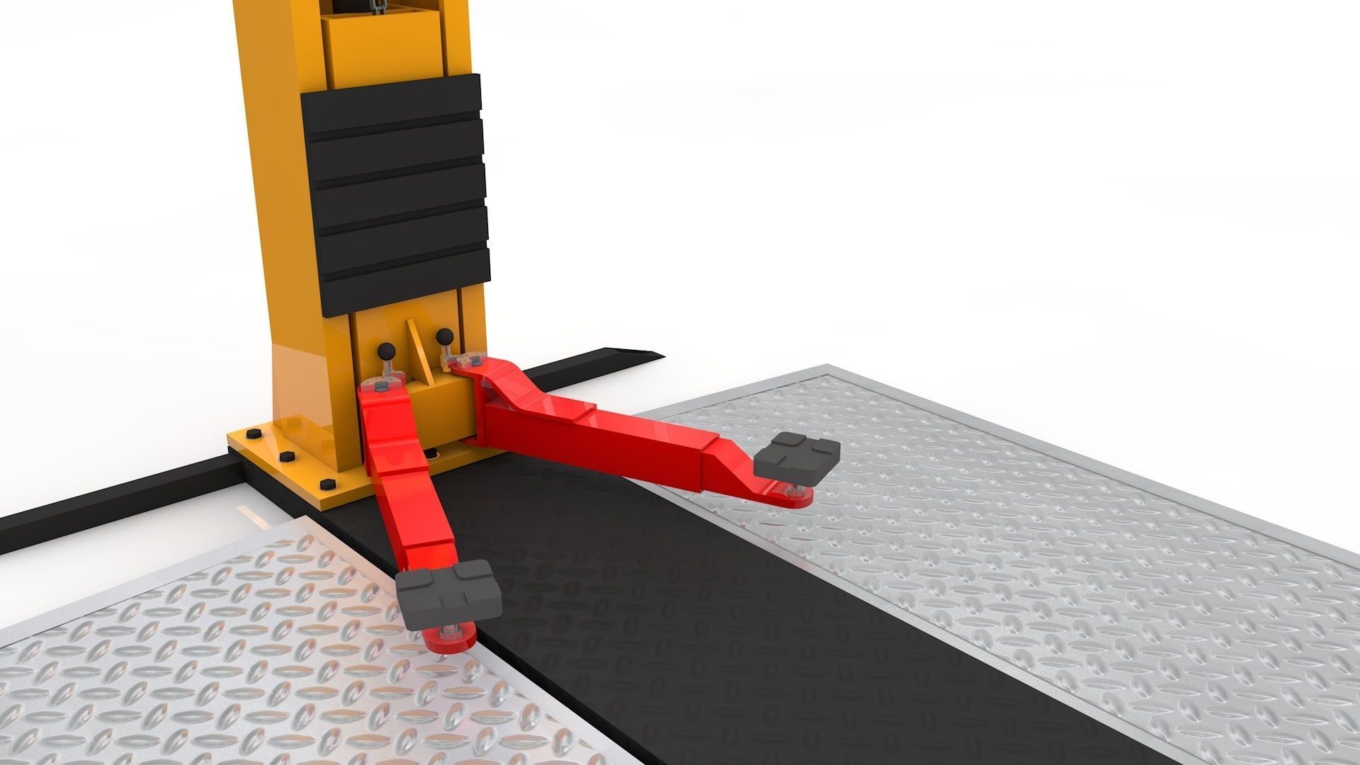 Car Lift Animated 3D model_5