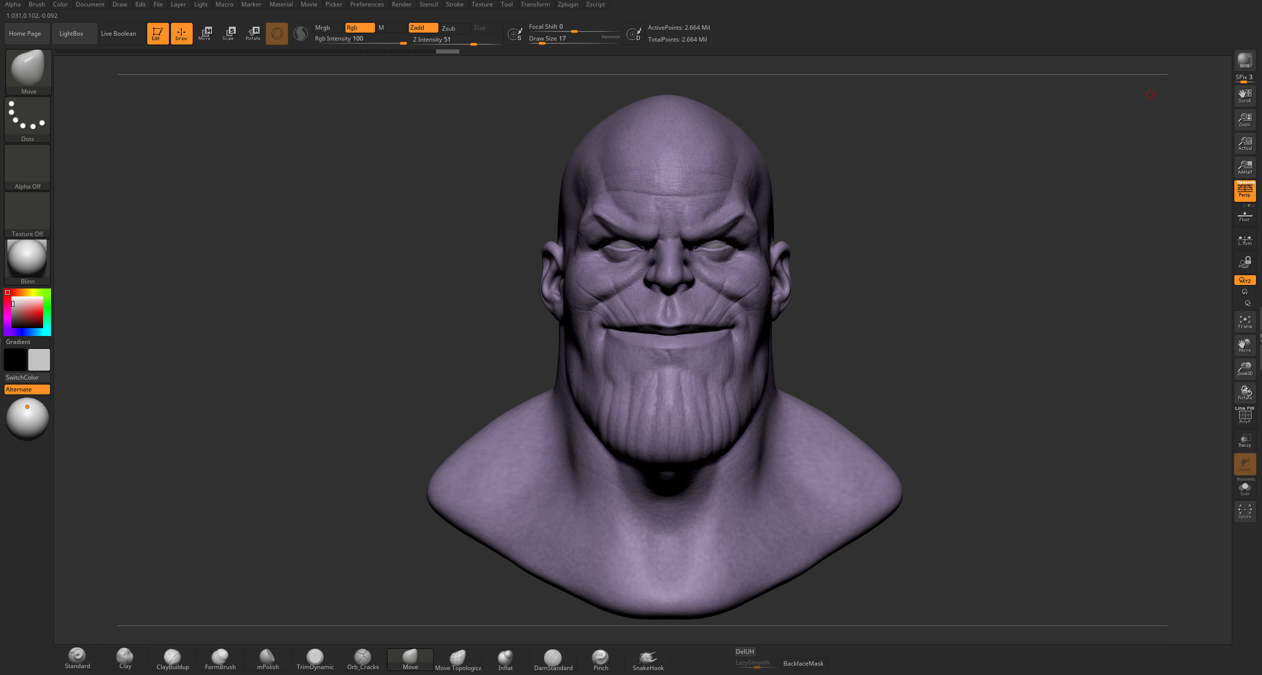 Thanos Bust 3D print model_6