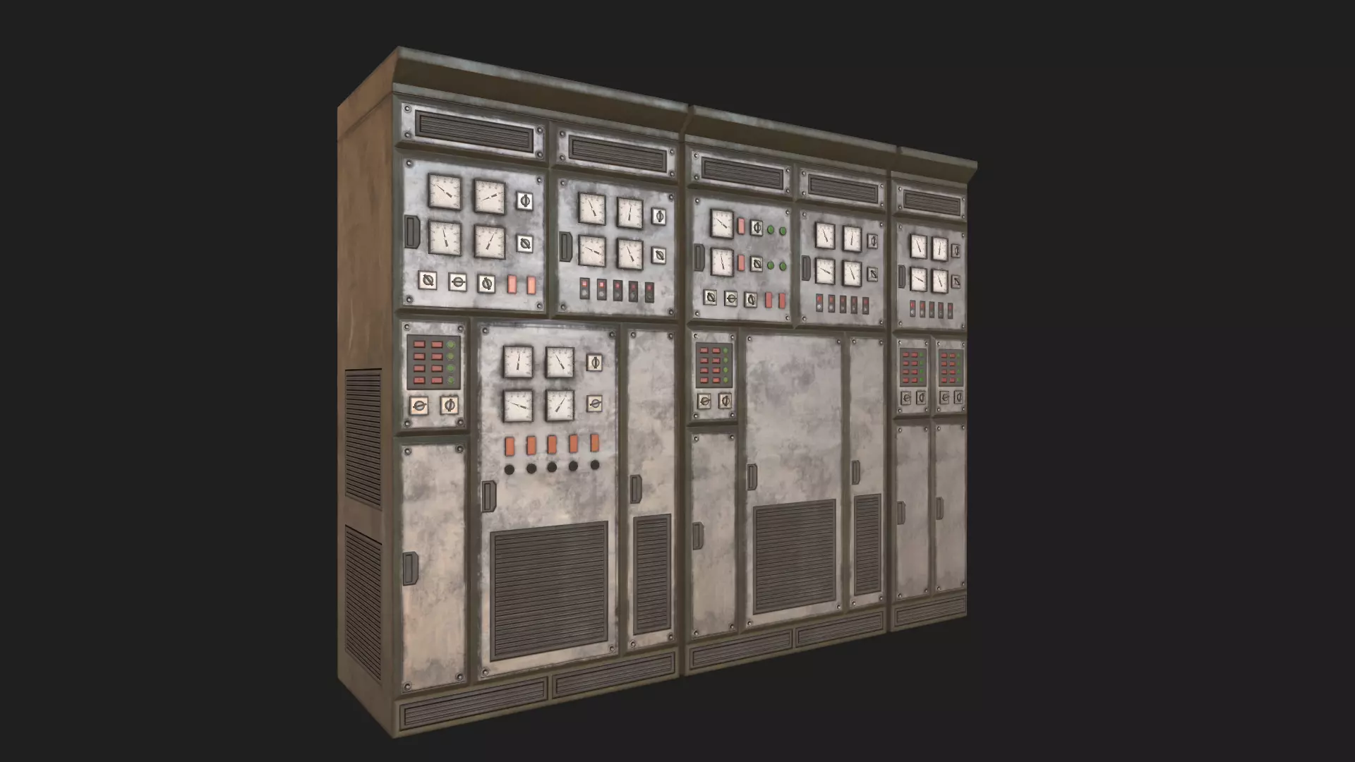 HQ PBR Switchboards  Low-poly 3D model_0