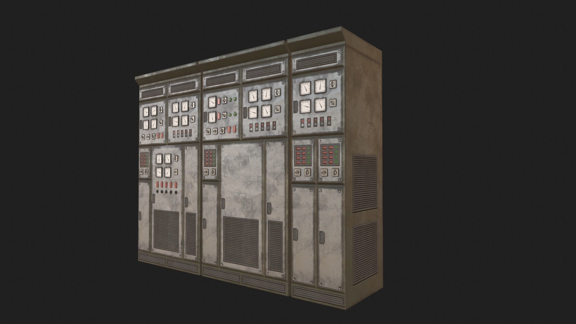 HQ PBR Switchboards  Low-poly 3D model_1