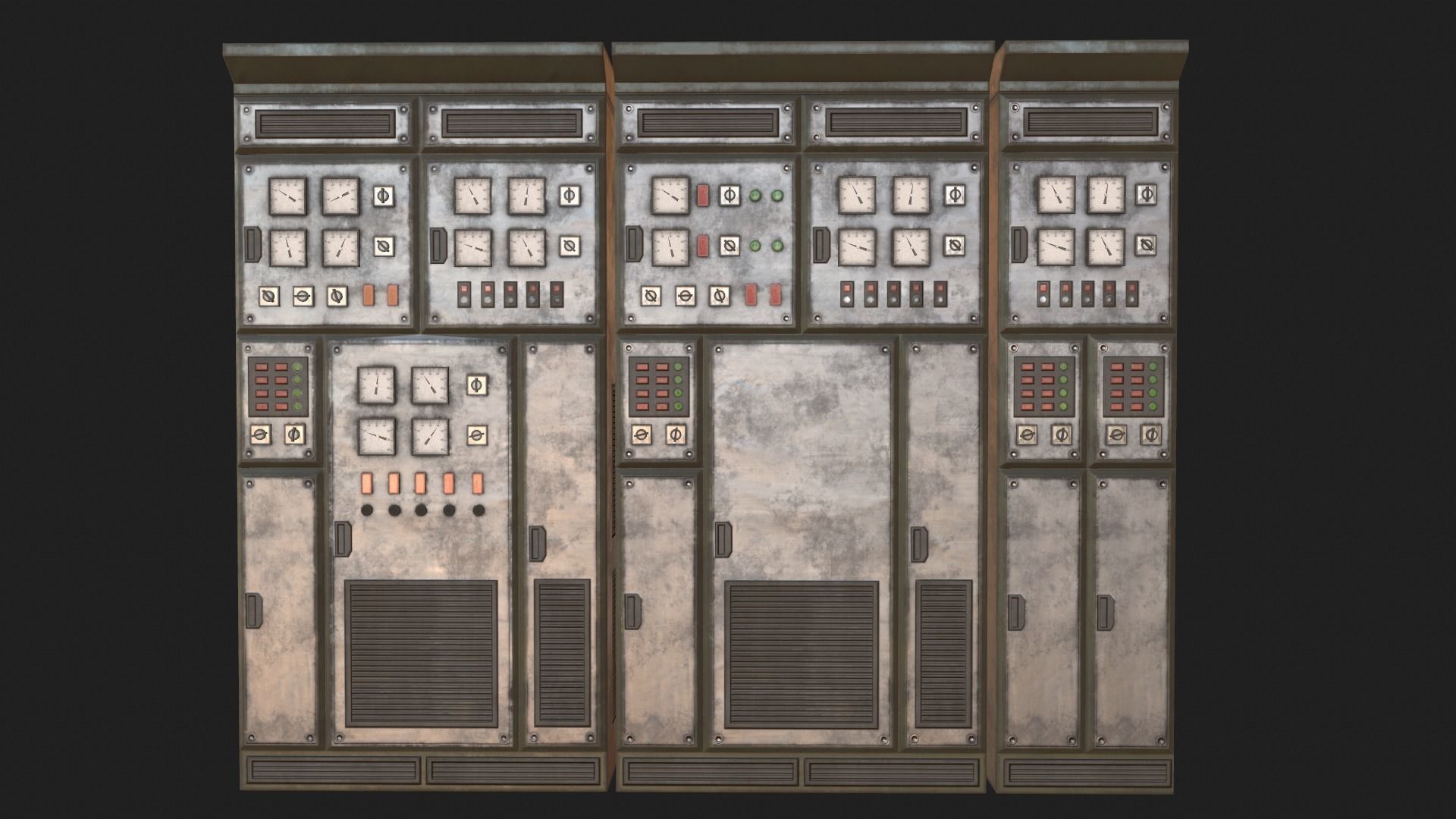 HQ PBR Switchboards  Low-poly 3D model_2
