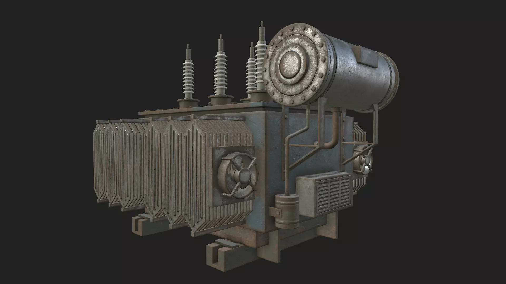 HQ PBR Power Transformer Low-poly 3D model