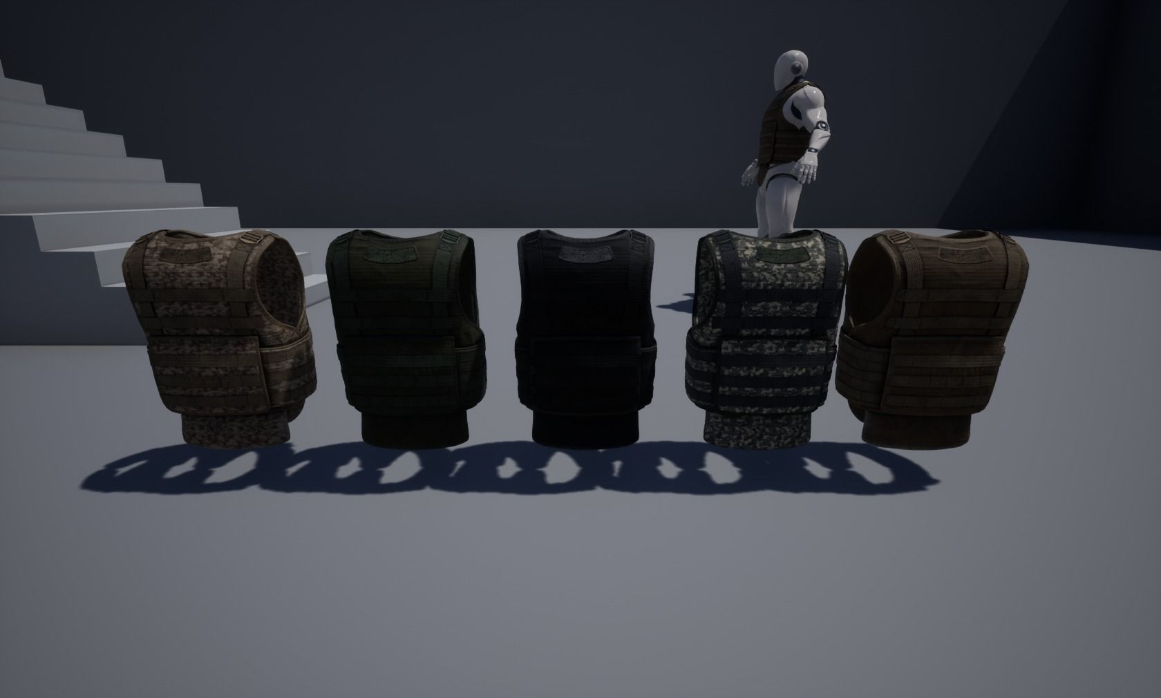 Army vest Low-poly 3D model_19