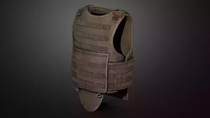 Army vest  Low-poly 3D model