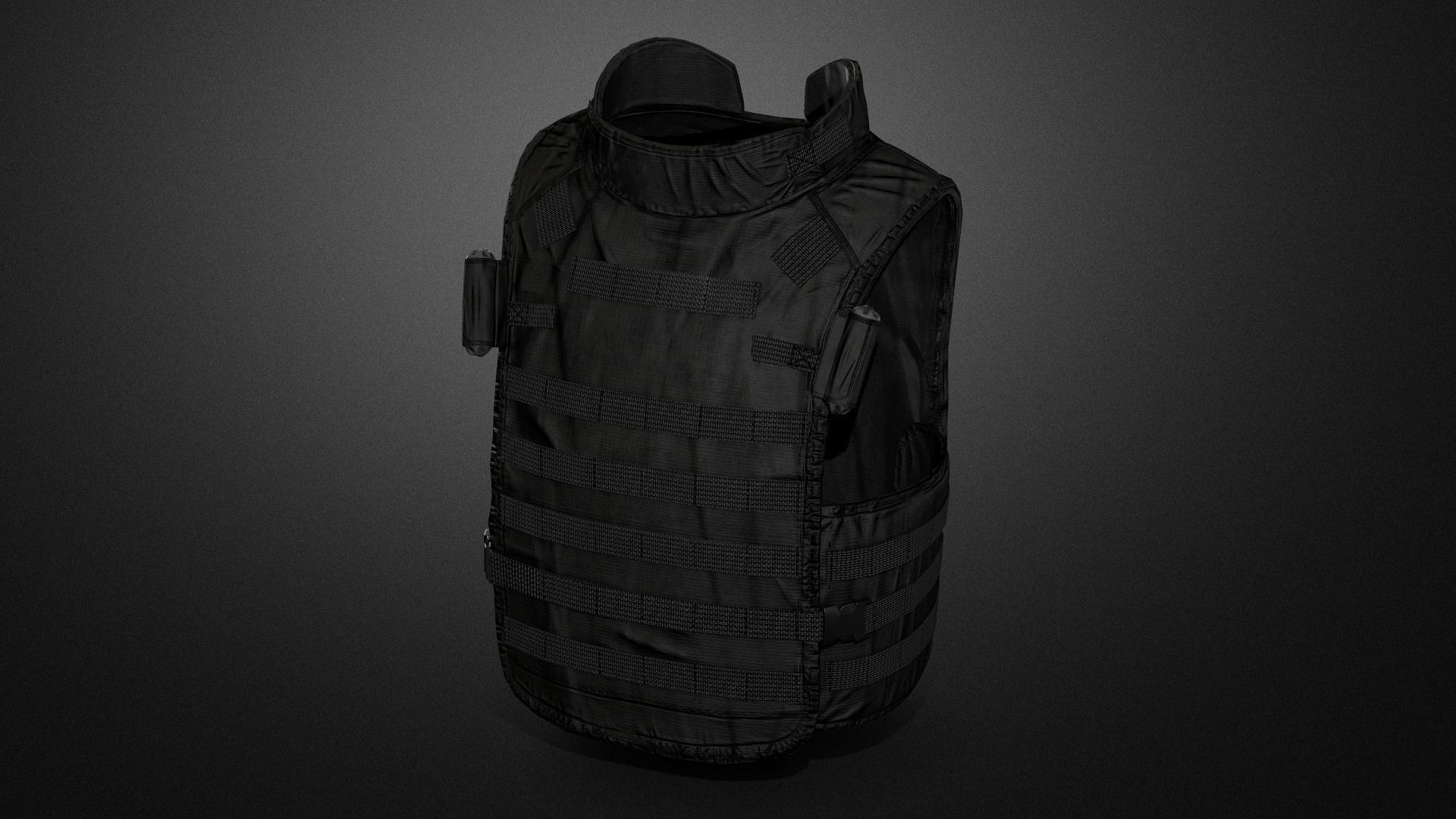 Army Vest 02 Low-poly 3D model_8