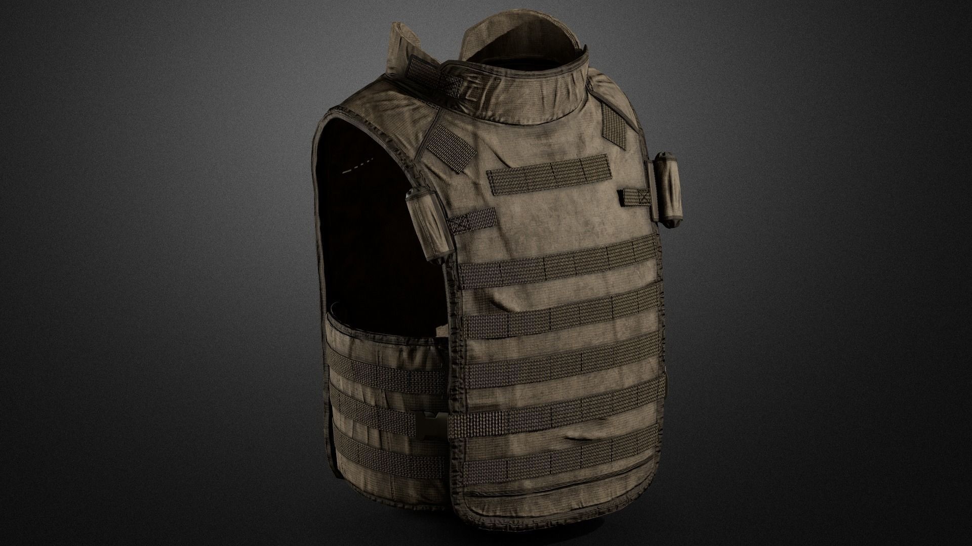 Army Vest 02 Low-poly 3D model_11