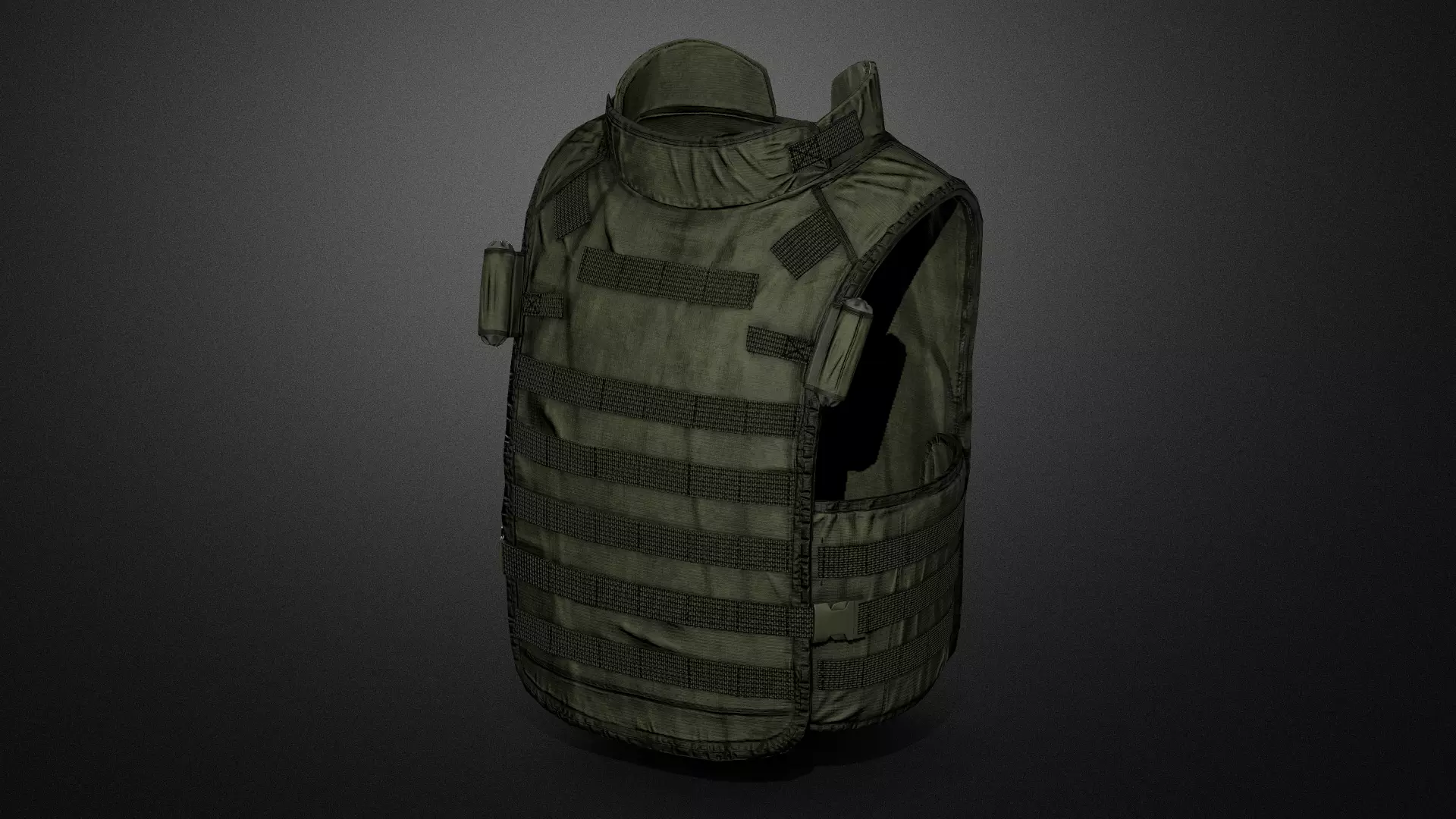 Army Vest 02 Low-poly 3D model_0