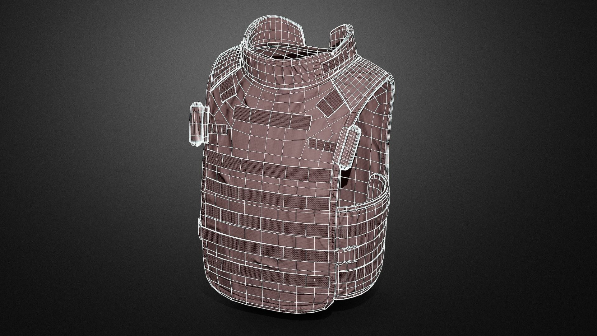 Army Vest 02 Low-poly 3D model_21