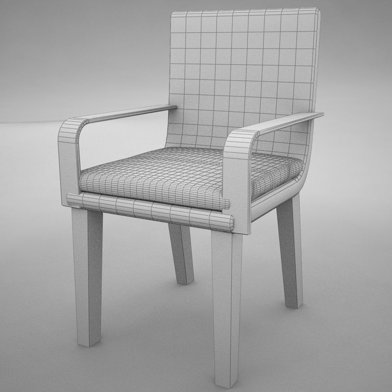 bar chair 2 Low-poly 3D model_9