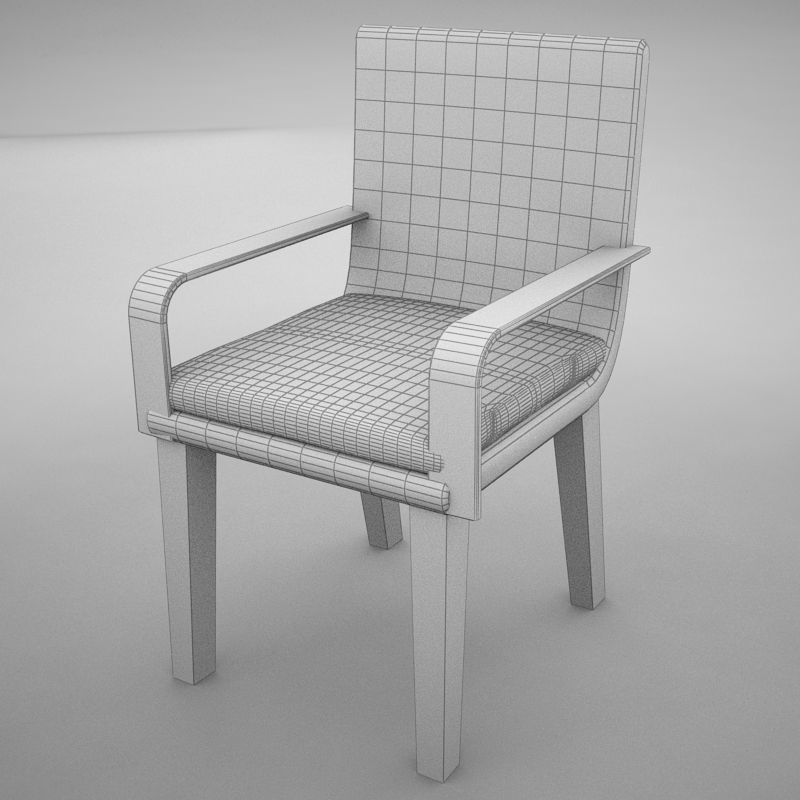 bar chair 2 Low-poly 3D model_12