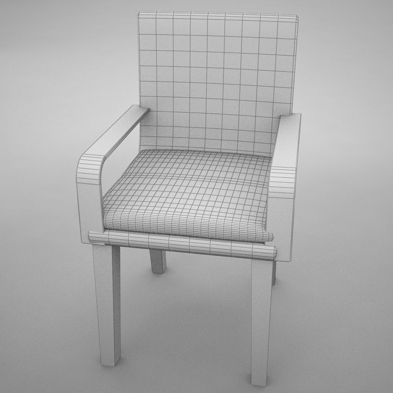 bar chair 2 Low-poly 3D model_7