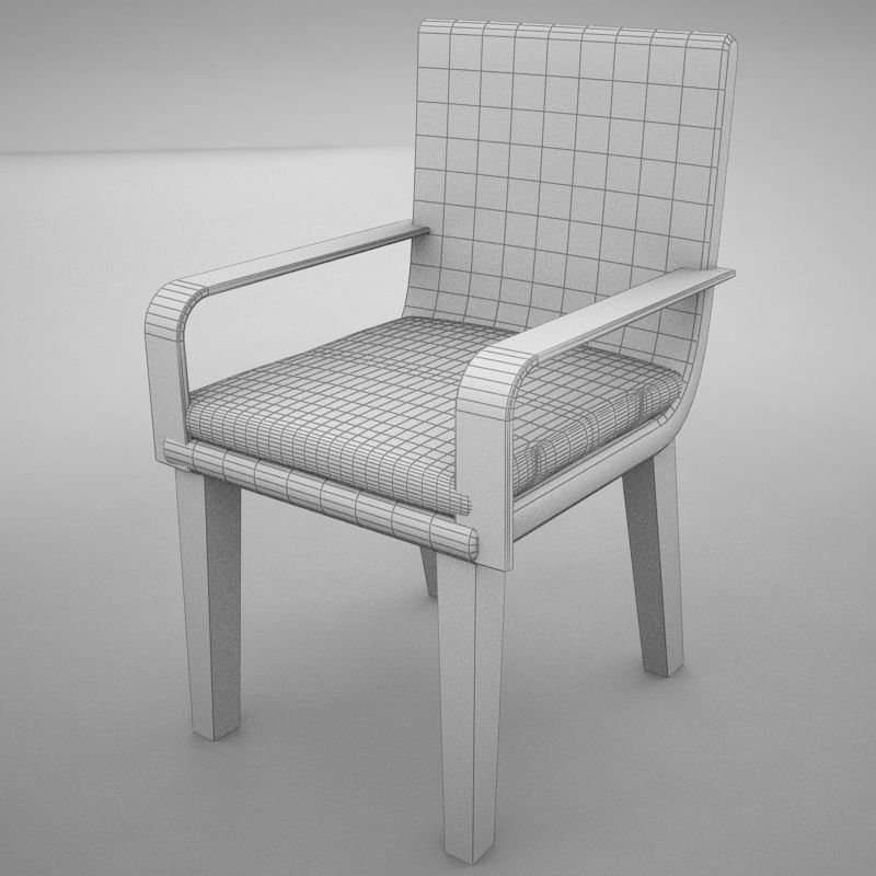 bar chair 2 Low-poly 3D model_8