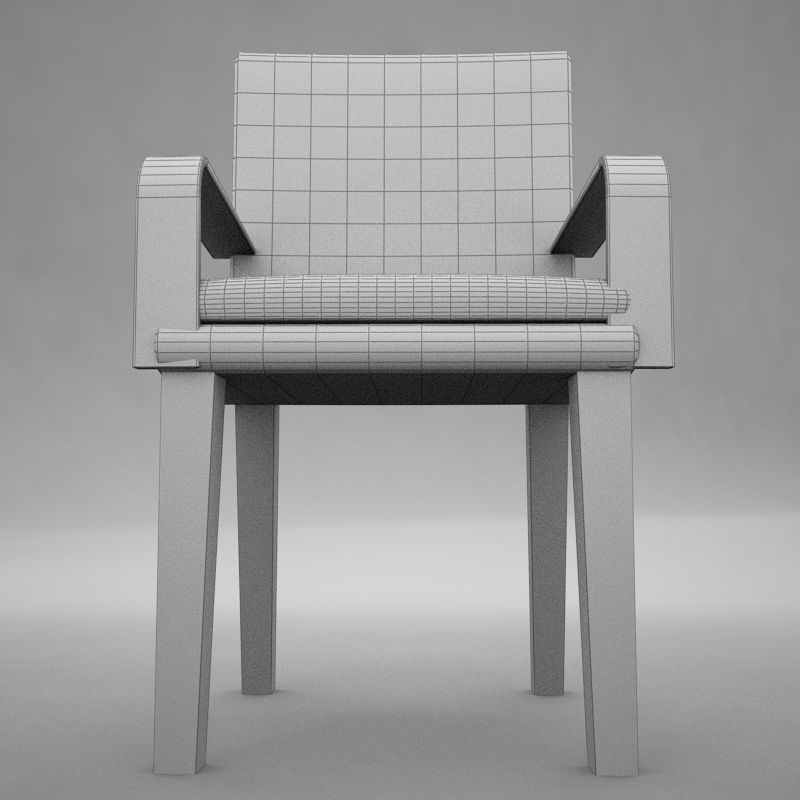 bar chair 2 Low-poly 3D model_11