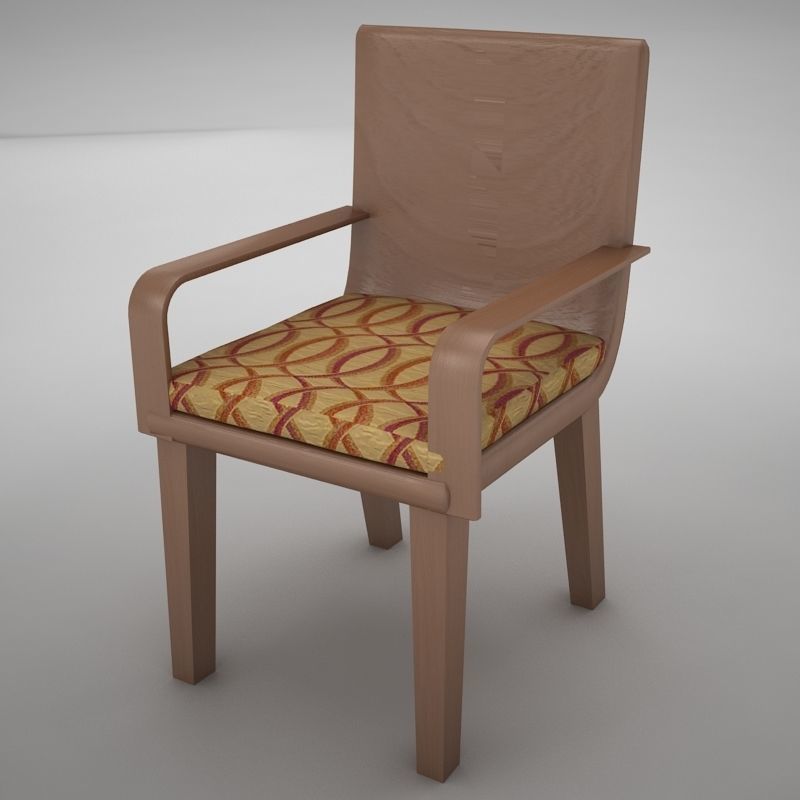 bar chair 2 Low-poly 3D model_5