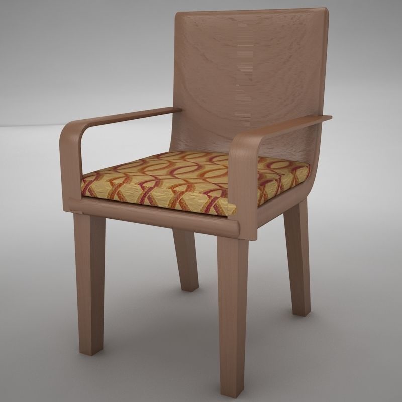 bar chair 2 Low-poly 3D model_3