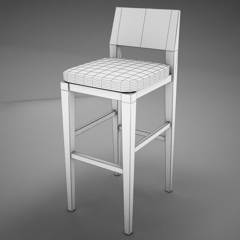 Bar Chair 3D model_14