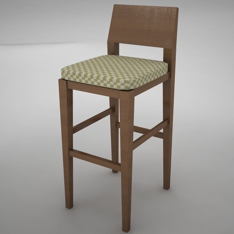 Bar Chair 3D model_6