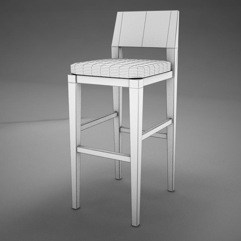 Bar Chair 3D model_11