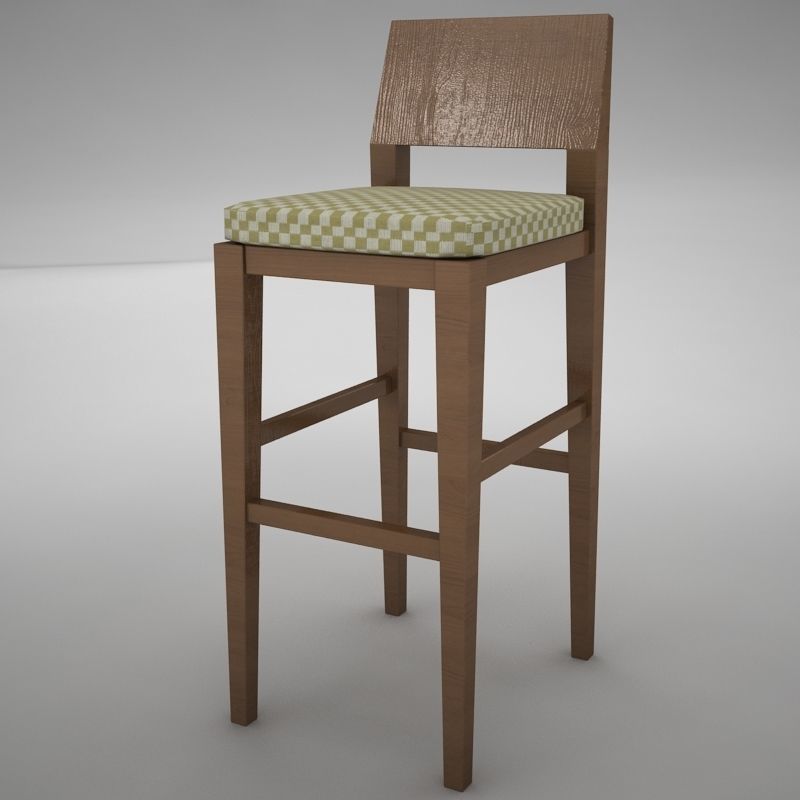 Bar Chair 3D model_3