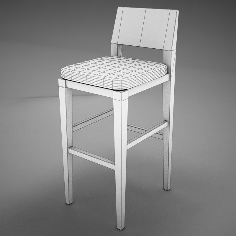 Bar Chair 3D model_10