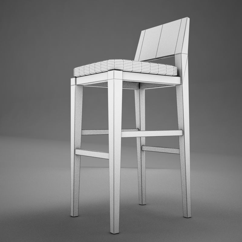 Bar Chair 3D model_9