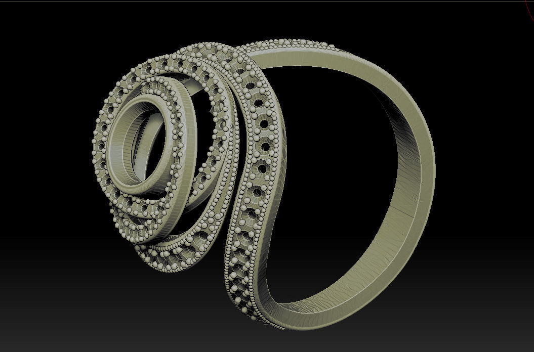 Designer  Ring  Free 3D print model_1