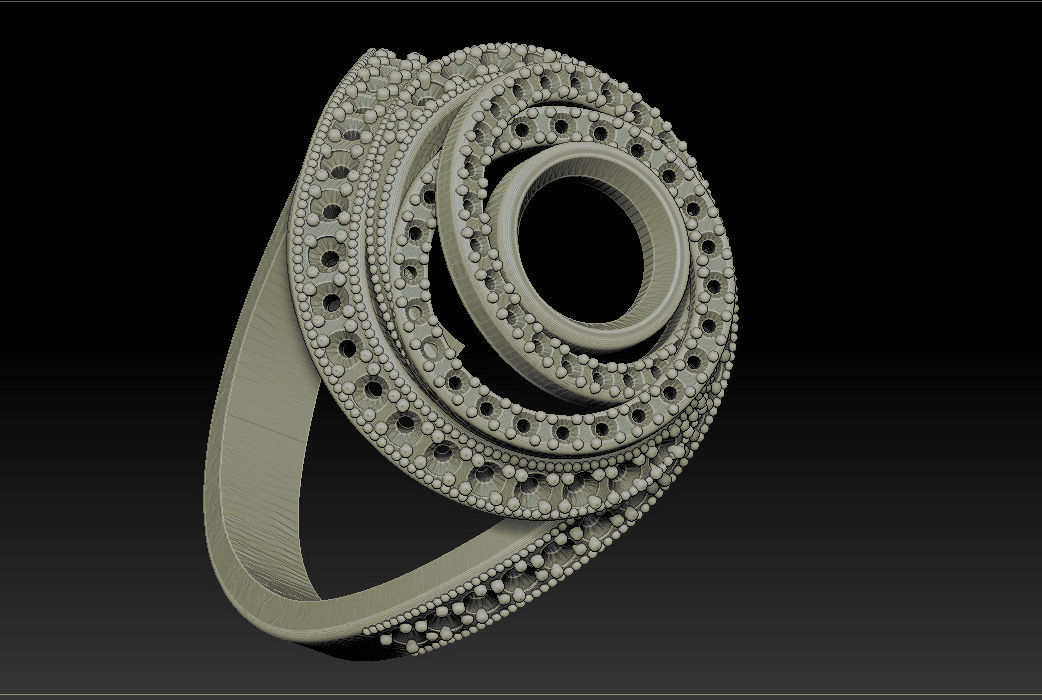 Designer  Ring  Free 3D print model_3