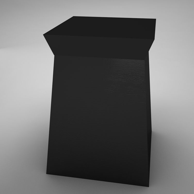 modern night table Low-poly 3D model_1