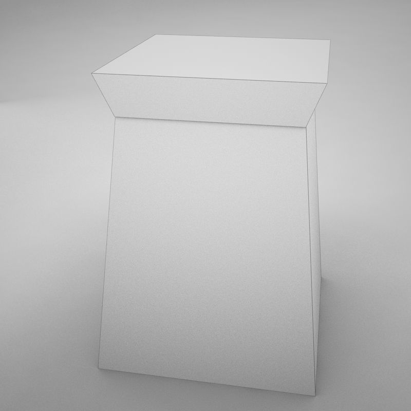 modern night table Low-poly 3D model_8