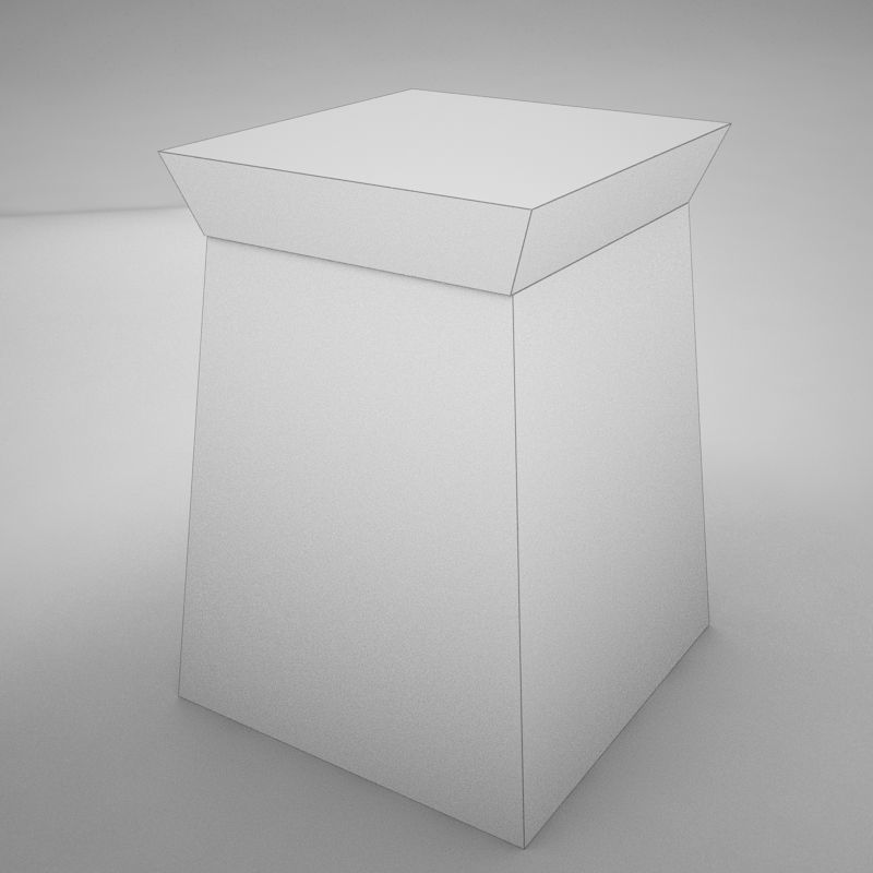 modern night table Low-poly 3D model_7