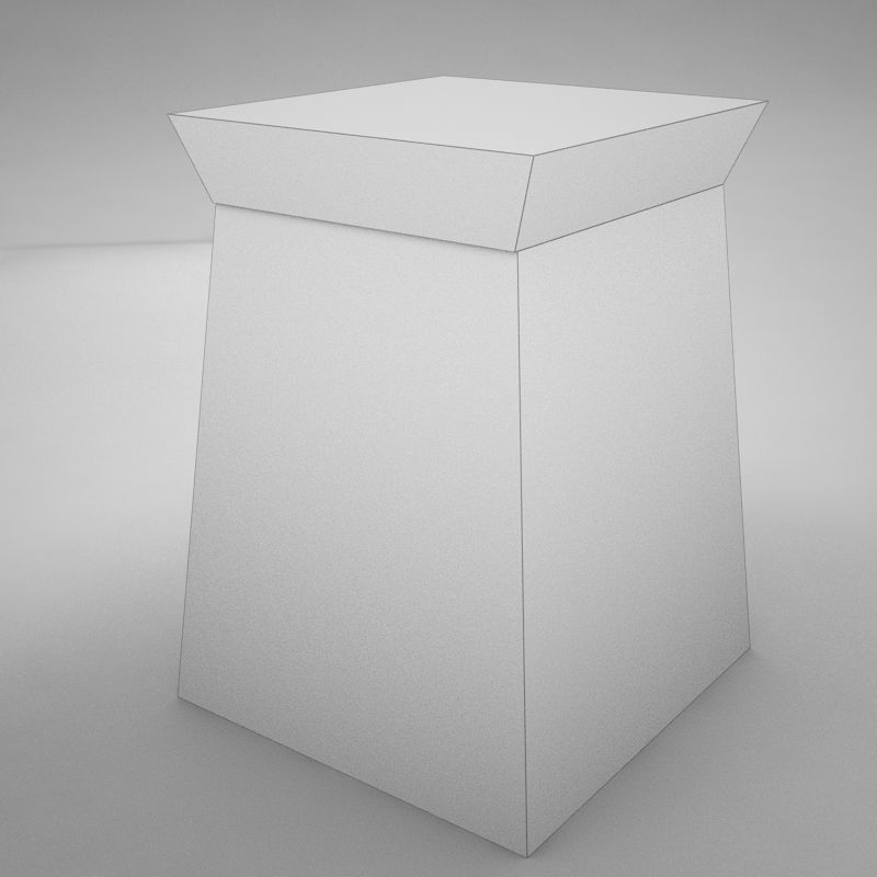modern night table Low-poly 3D model_9