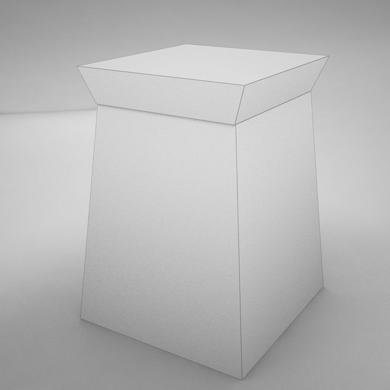 modern night table Low-poly 3D model_13