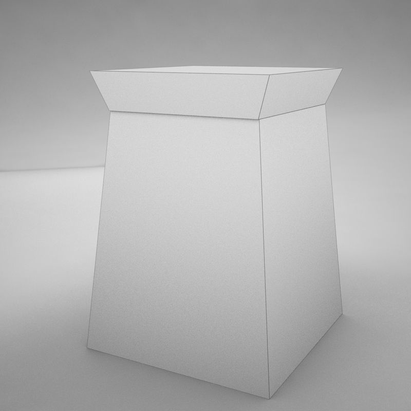 modern night table Low-poly 3D model_10