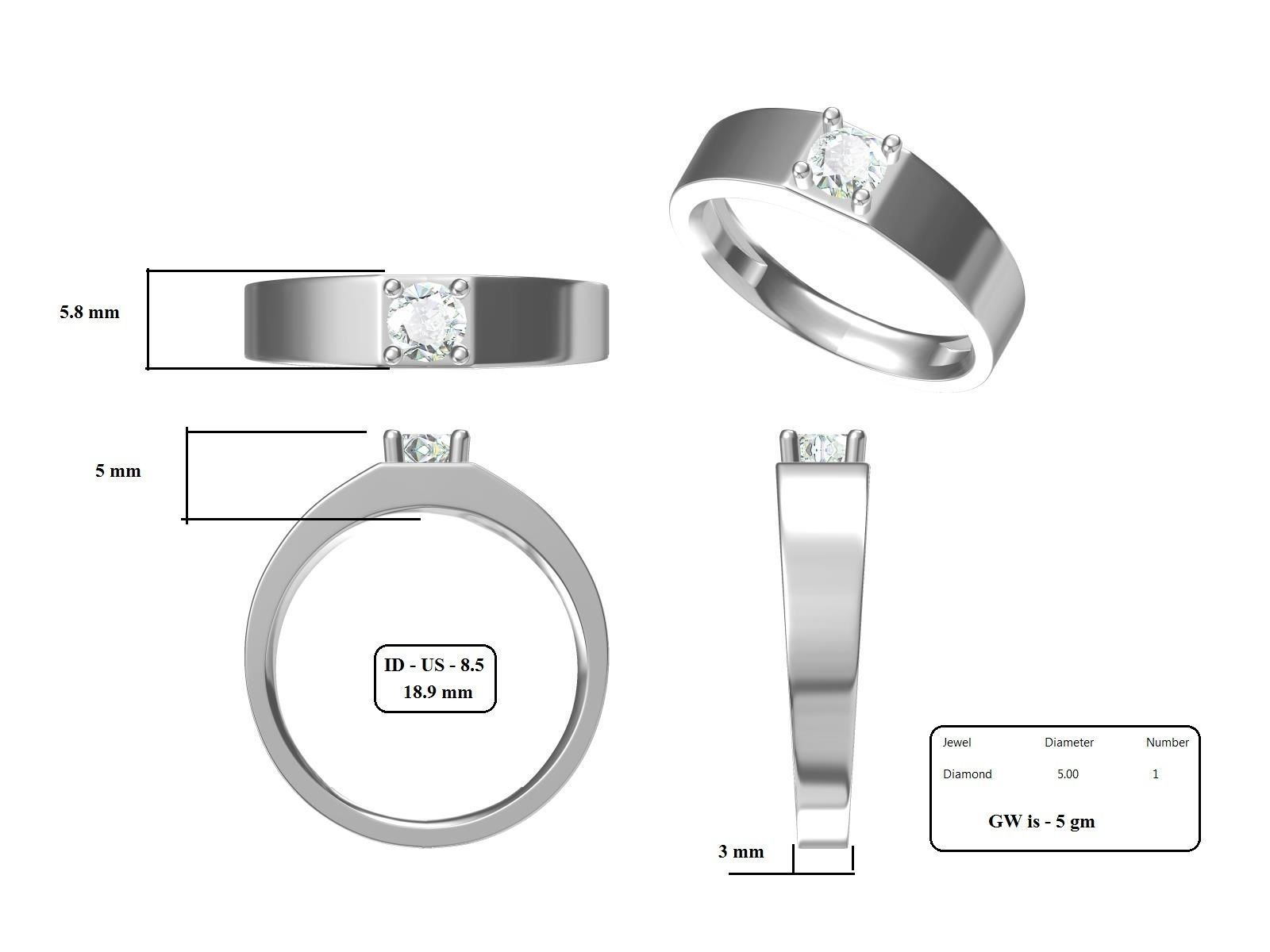 RG 01 Ring 3D print model_4