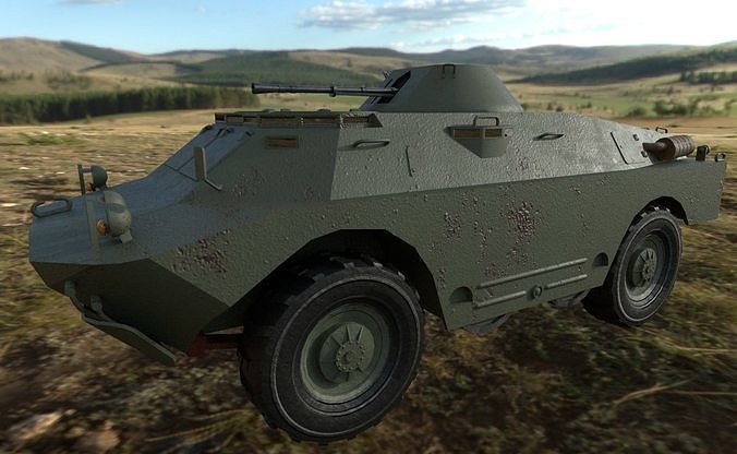 BRDM-2 armoured vehicle for world of tanks Low-poly 3D model
