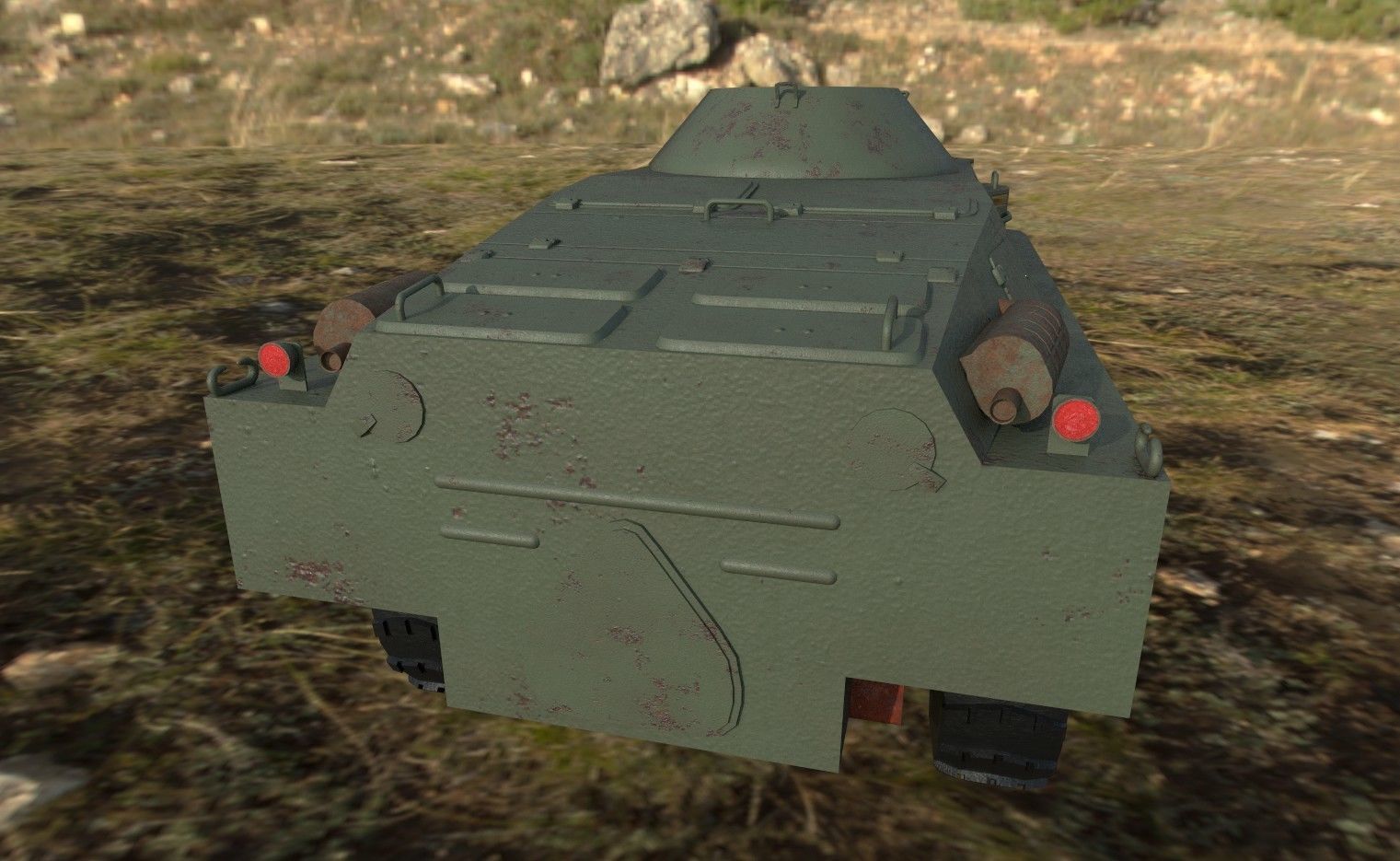 BRDM-2 armoured vehicle for world of tanks Low-poly 3D model_3