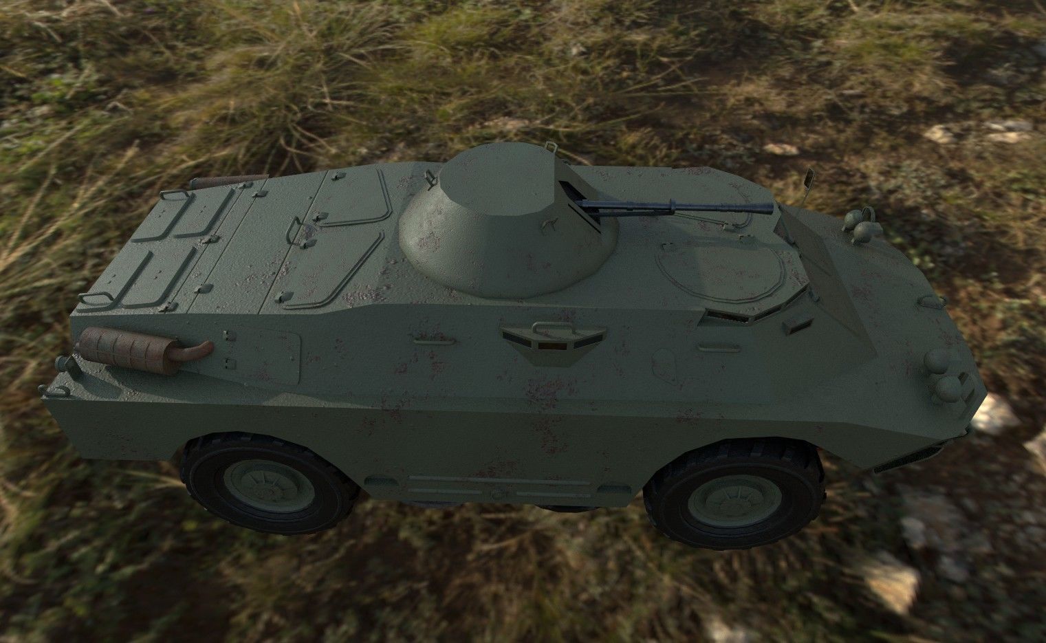 BRDM-2 armoured vehicle for world of tanks Low-poly 3D model_2