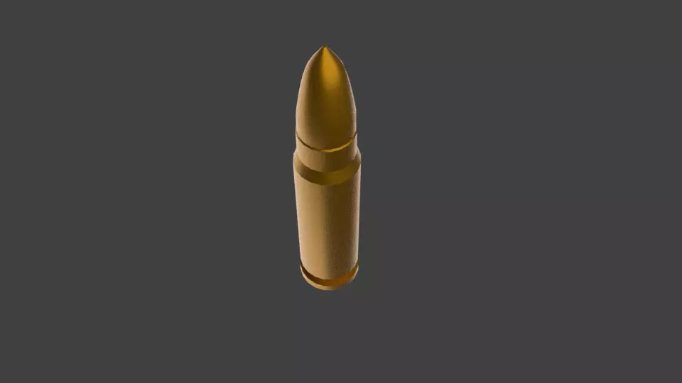 A BULLET low poly Low-poly 3D model_0