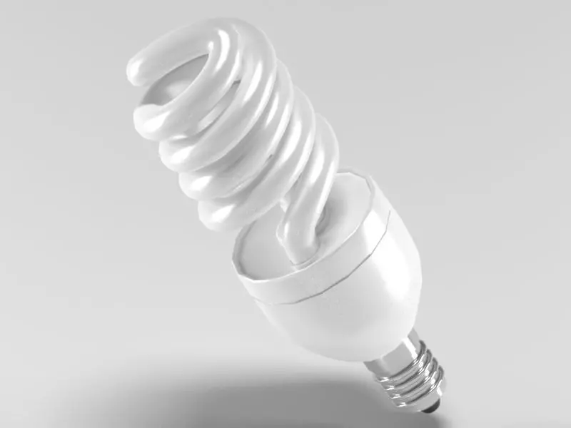 Fluorescent light bulb 3D model_0