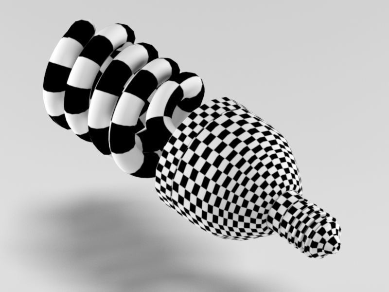 Fluorescent light bulb 3D model_6