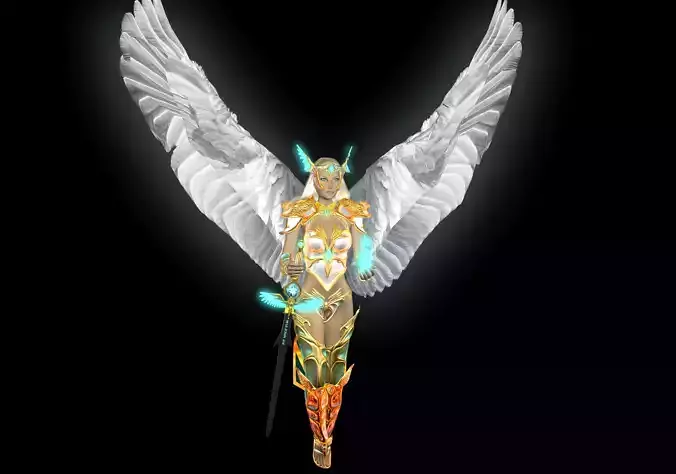 A female flying angel