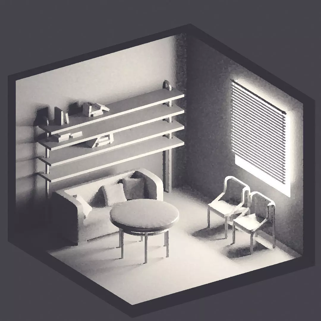 Cool room Low-poly 3D model