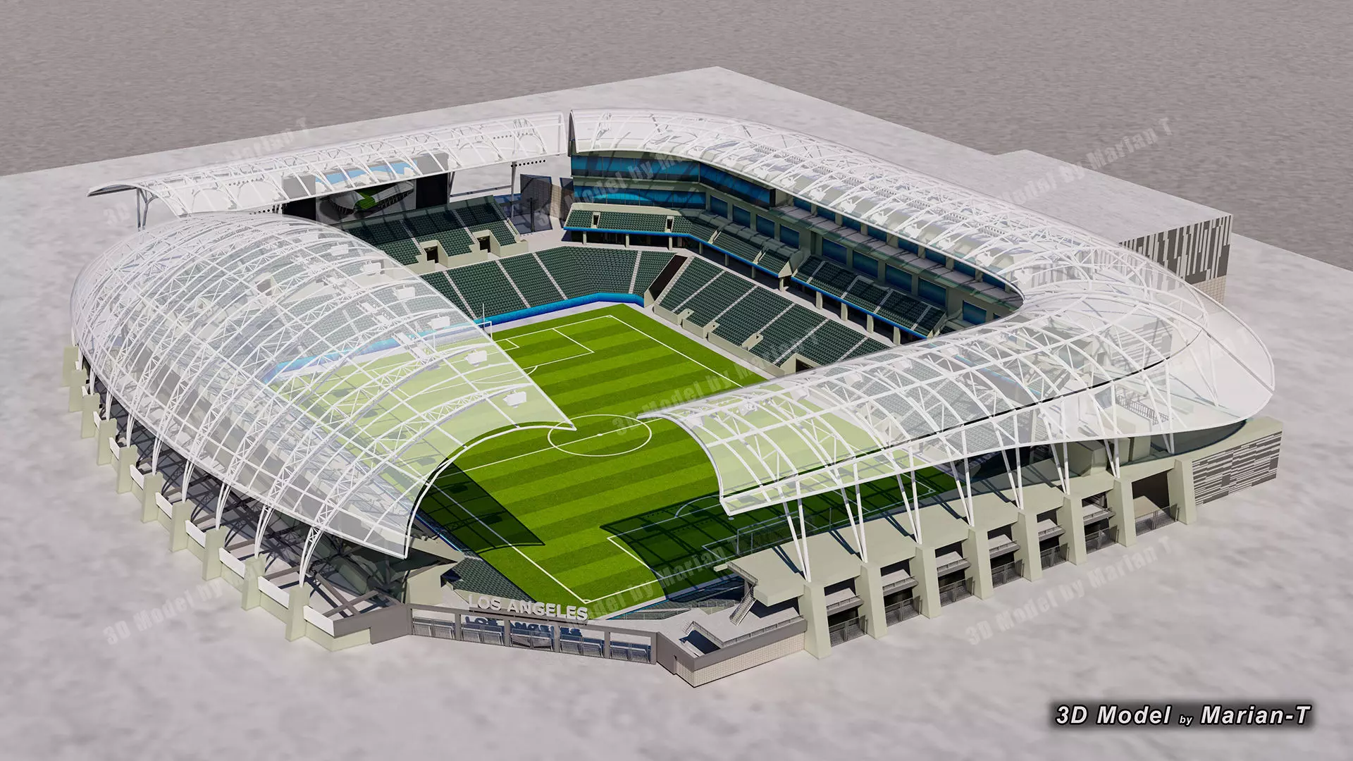BMO Stadium Low-poly 3D model