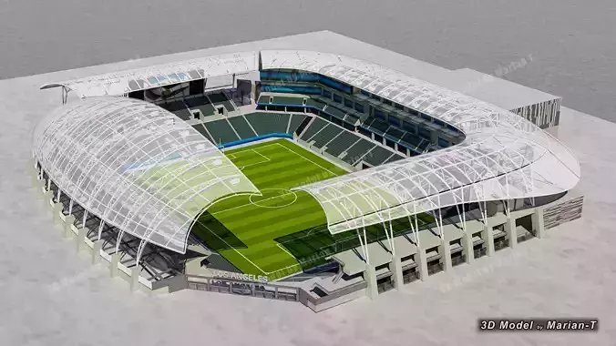 BMO Stadium  Low-poly 3D model