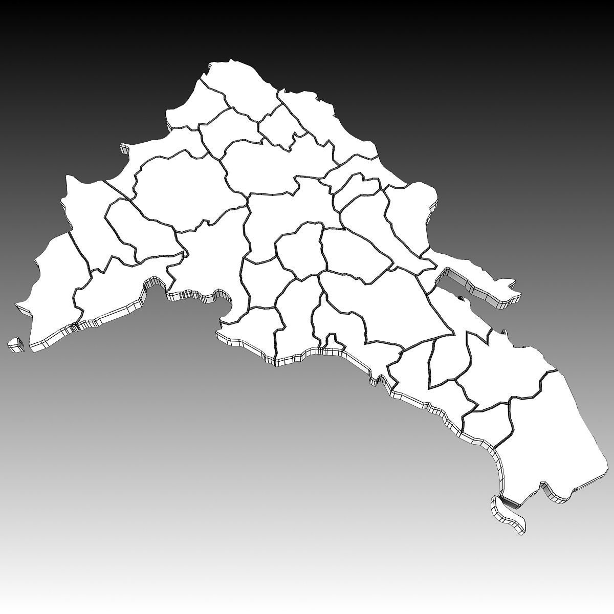 3d Political Map of the Dominican Republic 3D model_8