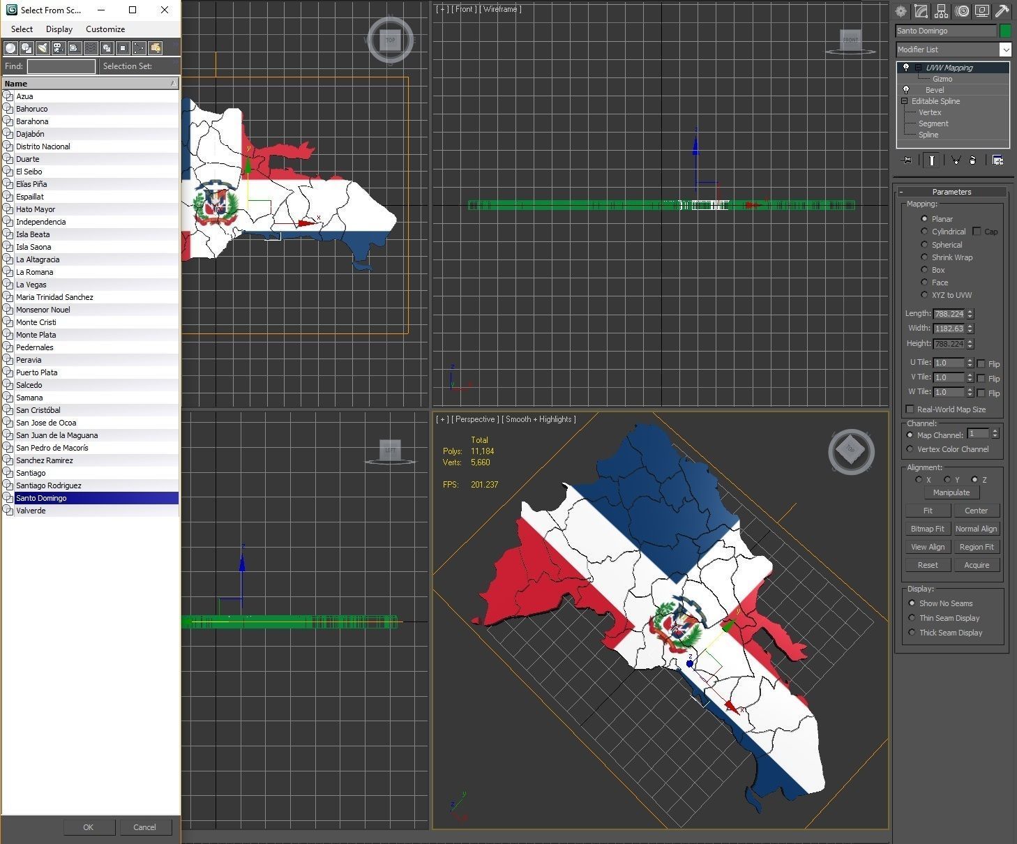 3d Political Map of the Dominican Republic 3D model_9