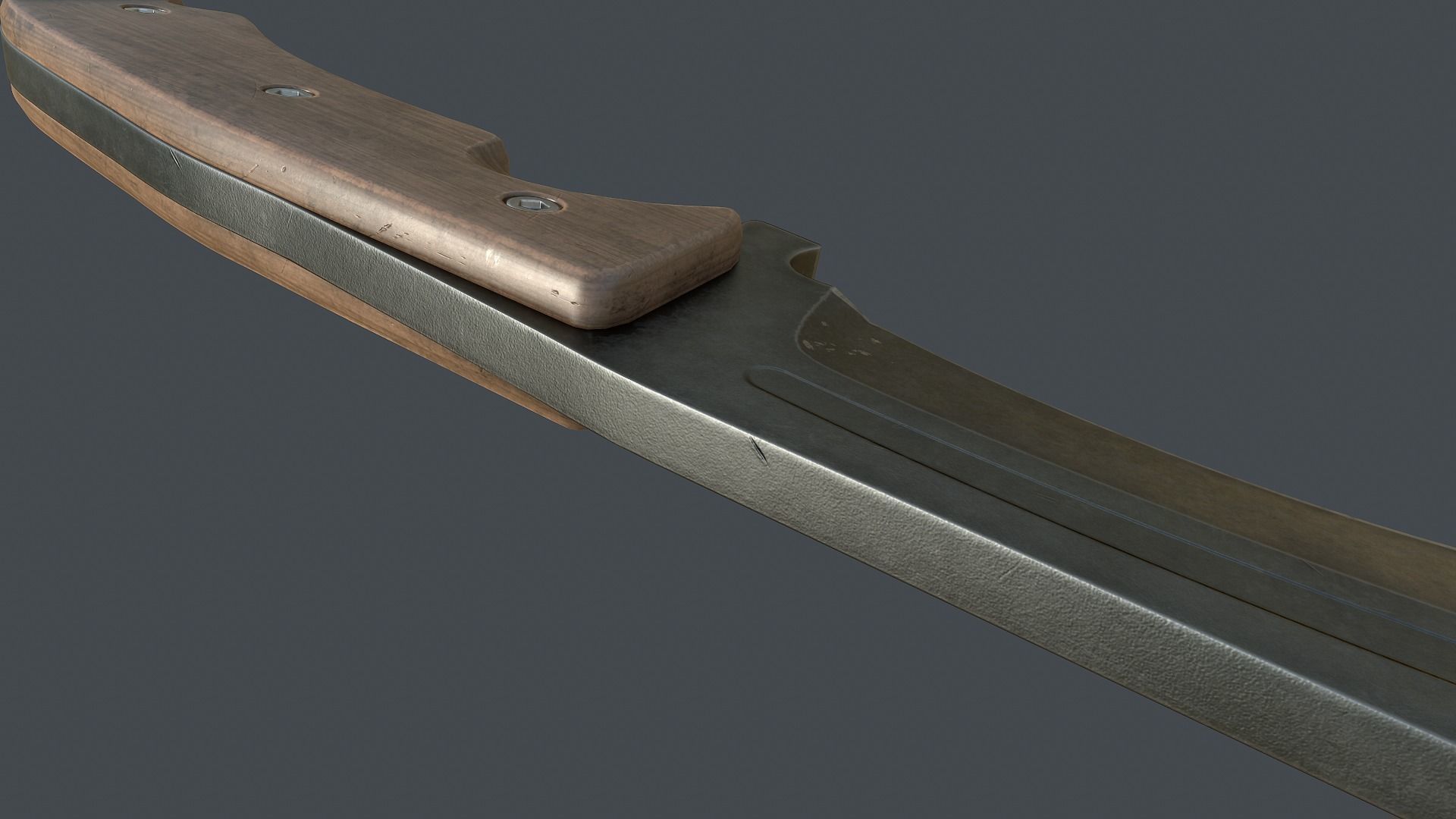 Hunting knife Low-poly 3D model_5