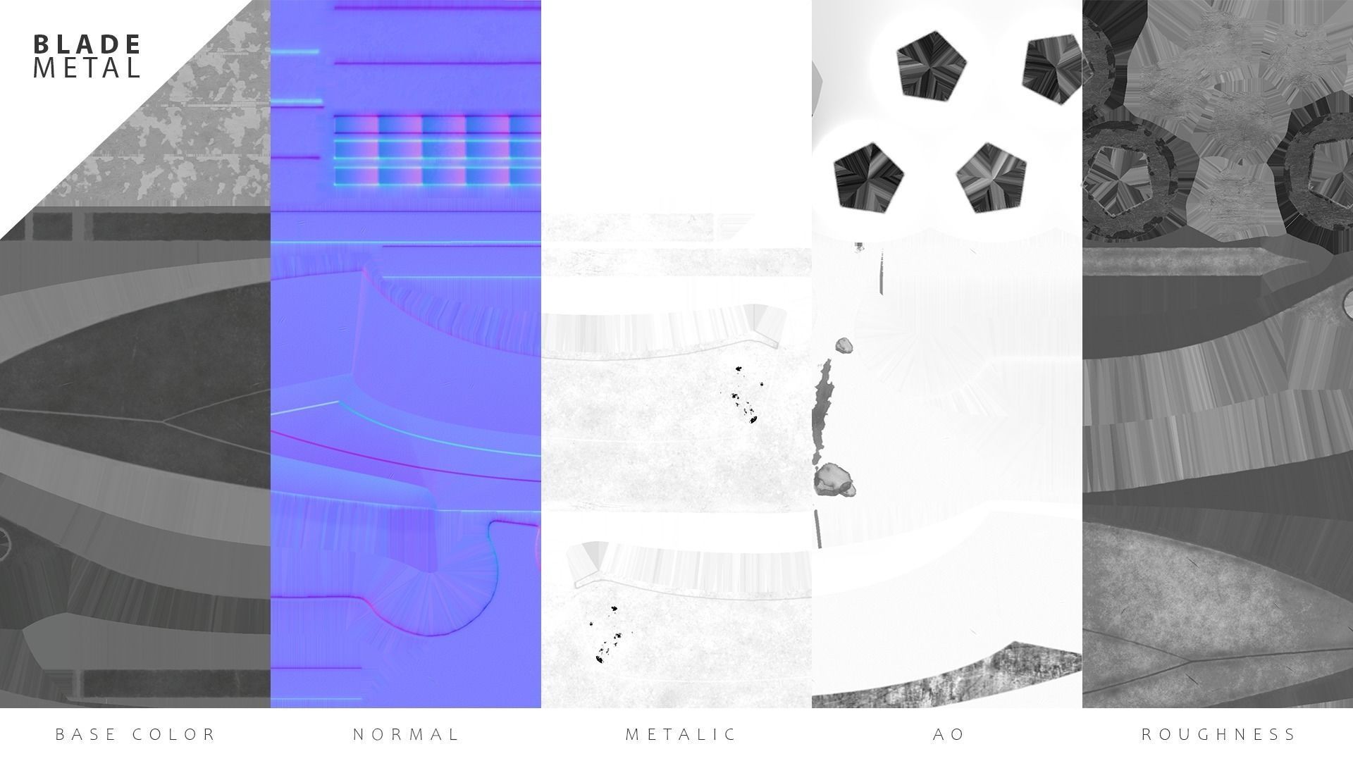 Hunting knife Low-poly 3D model_13