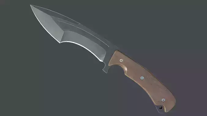Hunting knife Low-poly 3D model